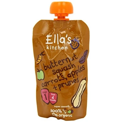 Image of Ella&#039;s Kitchen Butternut Squash, Carrots, Apples &amp; Prunes Puree Stage 1 From 4 Mths 120G