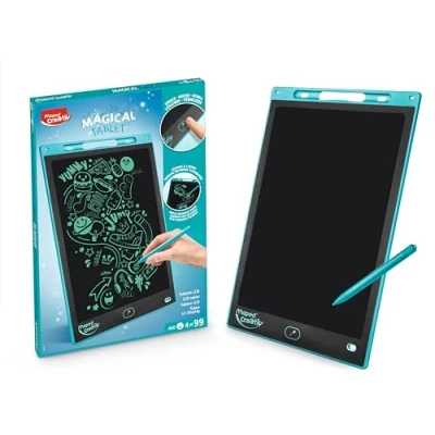 Image of Maped Creativ Magical Board Maxi LCD Drawing Tablet with 12 inch Screen and Stylus Lightweight Easy to Carry Endlessly Erasable Drawings Creative Hobby from 4 Years