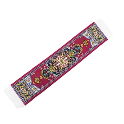 Image of Melody Jane Dolls House Pink Turkish Woven Carpet Runner Miniature Rug1:12 Scale