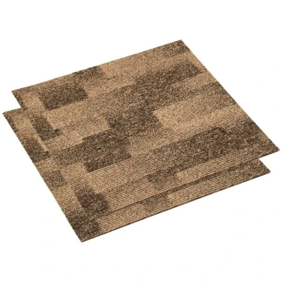 Image of vidaXL Floor Carpet Tiles 20 pcs 5 m² Brown