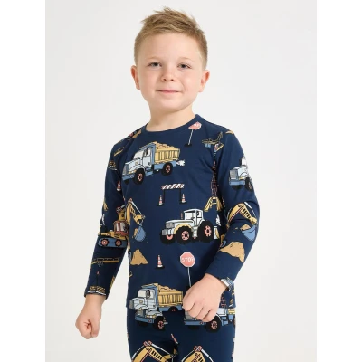Image of Lindex Trucks 2 PACK Long sleeved top for kids, Size: 6 7y, Dark blue