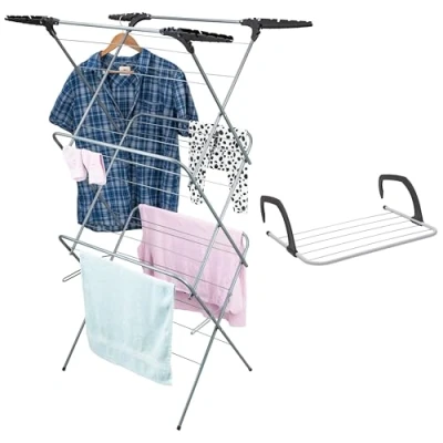 Image of Clothes Airer Dryer Horse Maiden 3 Tier Laundry Washing Rack Indoor Outdoor Foldable