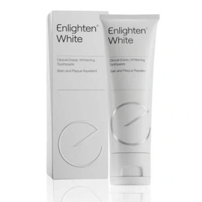 Image of Enlighten White Teeth Whitening Toothpaste Clinical Grade Advanced Enamel Protection and Stain Removal Repellent Fluoride Restore Gloss Improve Colour 75ml