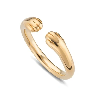 Image of Lily Charmed 18ct Gold Plated Open Paw Hug Ring