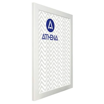 Image of Athena Matt White Picture Frame (A3 Size, 29.7 x 42 cm) Portrait or Landscape Photo with Clear Styrene Sheet &amp; Wall Mounted Hook for Photos, Pictures, Posters, Decor, Certificate