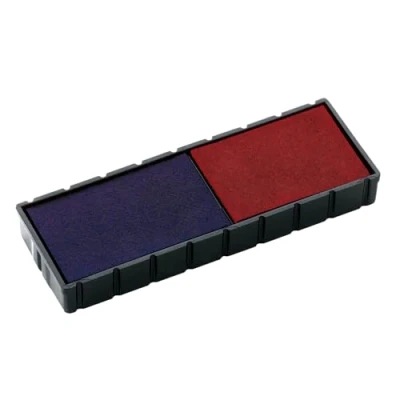 Image of COLOP E/12/2 Blue/Red Replacement Pad Single 107142 2 Colour pad: Fits S120/WD, S120/P, S160/DD