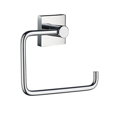 Image of Smedbo &quot;House&quot; Chromed Toilet Roll Holder without Lid, Polished Chrome, 14 x 10 5 cm, Silver