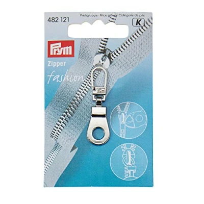 Image of Prym Fashion Zipper pullers Eyelet metal silver col, Fabric, Öse, silberfarbig, 1 Stück