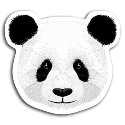 Image of 2 x 10cm Cute Panda Bear Fun Vinyl Stickers Sticker Laptop Luggage #19387 (10cm Wide)