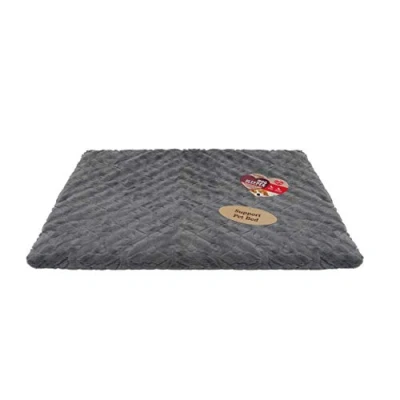 Image of Rosewood Orthopaedic Bone Grey Plush Dog Mattress, Small, 22 x 15