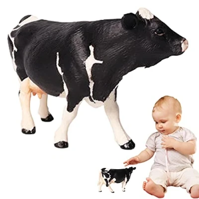 Image of Dous Cow Model Figures Miniature Farm Animal Toys For Kids Realistic Toys, Simulation Decoration Children Collection