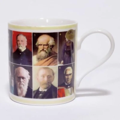 Image of Famous Scientists in History Mug Fine China Construction with Matching Presentation Box