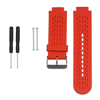 Image of Huabao Watch Strap Compatible with Garmin Approach S2 S4,Adjustable Silicone Sports Replacement Band for S4 Smart (Red)