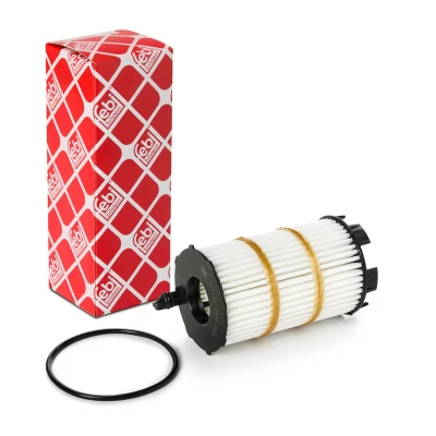 Image of 079115561F, 079115561K, 079198405B, 079198405E, 79115561F Oil Filter FEBI BILSTEIN 109708 with seal ring Insert AUDI: A5 B8 Convertible