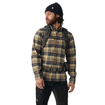 Image of Fjällräven F81373 620 662 Singi Heavy Flannel Shirt, Men, Green/Deep Forest, S