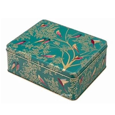 Image of Sara Miller Midnight Leopard Deep Rectangular Tin