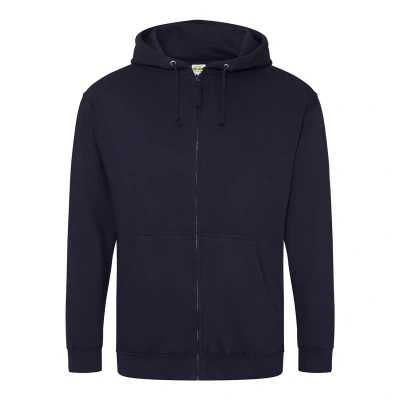 Image of AWDis Just Hoods Men&#039;s Zoodie Hoodie, Blue (New French Navy), Medium
