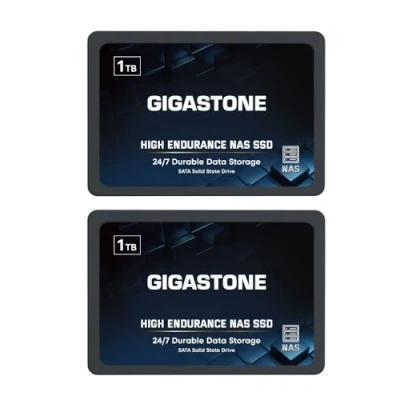 Image of Gigastone Enterprise SSD 1TB NAS Drive Cache (2 Pack) 24/7 Durable TLC High Endurance Business Server Data Center RAID Network Attached Storage Caching 2.5&quot; SATA Internal Solid State Hard Drives
