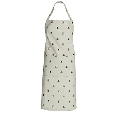 Image of Sophie Allport Bees Unisex Adult Kitchen Apron, 100% Cotton, with Adjustable Neck Strap and Front Pocket