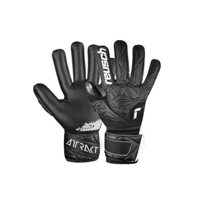 Image of Reusch Attrakt Gold NC Finger Support Goalkeeper Gloves for Adults with Negative Cut and Protection