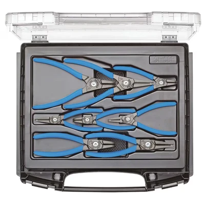 Image of GEDORE Circlip pliers set, 8 pc., Tool set for inner and outer circlips, Straight 90 angled, 1101 005