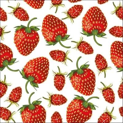 Image of Ambiente 3 Ply Paper Napkins Strawberries