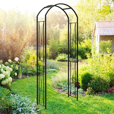 Image of Panacea Camberwell Metal Garden Arch 7&#039;8 x 3&#039;2