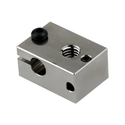 Image of 3D Printer High Temperature Plated Copper Heater Block for PT100 Cartridge Sensor Version V6 Hotend Titan Aero Extruder (Copper)