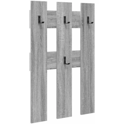 Image of Wall mounted Coat Rack with Storage Grey sonoma Engineered wood vidaXL