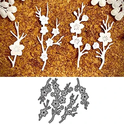 Image of Cutting Dies for Card Making, YunTrip Flower Branches Metal Die Cut Stencils DIY Scrapbooking Photo Album Paper Decorative Craft Greeting Cards/Invitation