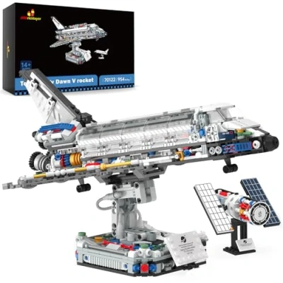 Image of JMBricklayer Space Shuttle Building Blocks Kit 70122, Exploration Construction Toys for Kids, Collectible Display Model Kits with Adjustable Stand, Idea Gifts Boys Girls Adults
