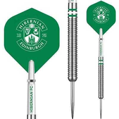 Image of Darts Corner Official Licensed Hibernian Football Club Hibs FC Steel Tip 90% Tungsten 24g (D1436)