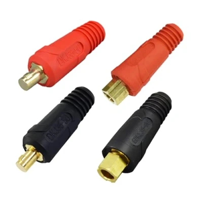 Image of RIVERWELD TIG Welding Cable Joint Quick Connector Pair Dinse Style 315Amp (#4 #1) 35 50 SQ MM DKJ35 &amp; EDKL35 Pack of 4