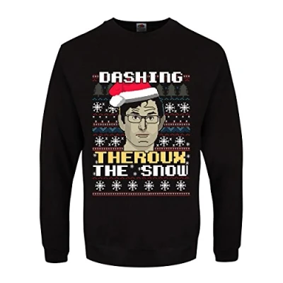 Image of Grindstore Men&#039;s Dashing Theroux The Snow Christmas Sweater Black