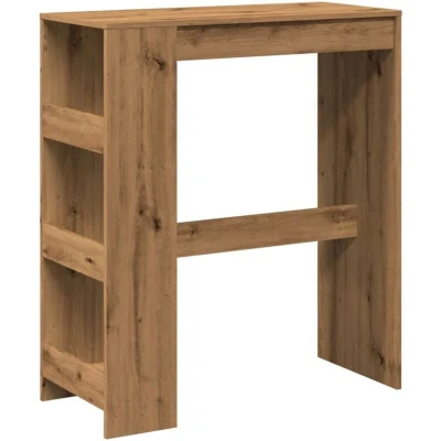 Image of vidaXL Bar Table with Racks Artisan Oak 90x40x103.5 cm Engineered Wood