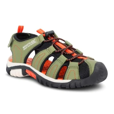 Image of Regatta Kids&#039; Westshore Lightweight Walking Sandals Nephrite Green Tango, Size: UK 6