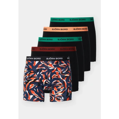 Image of Björn Borg Stretch 5 PACK Trunks, Men&#039;s, Size: Medium, Black