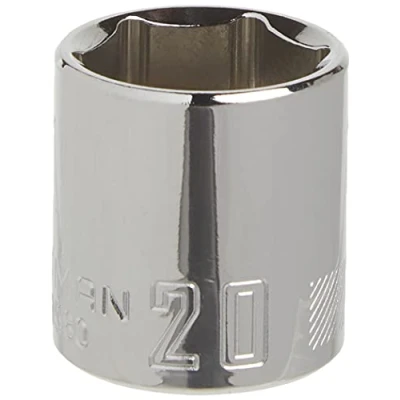 Image of CRAFTSMAN Shallow Socket, Metric, 3/8 Inch Drive, 20mm, 6 Point (CMMT43580)