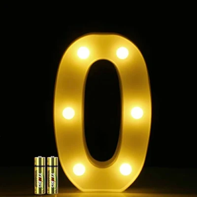 Image of HONPHIER® LED Number Lights Marquee Decoration Light Up Numbers Night Sign for Home Party Wedding Anniversary Decor Battery Operated (0)