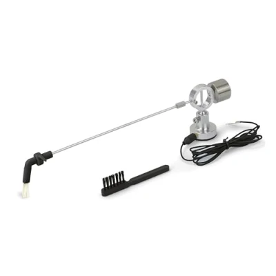 Image of Dynavox Vinyl Record Broom Self Adhesive Aluminium Cleaning Arm with Goat Hair Brushes, Height Adjustable, Includes Needle Brush