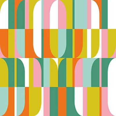 Image of 20 Napkins Geometric Shapes in Colourful Colours Table Decoration Decoupage Napkin Technology 33 x cm