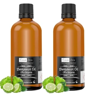 Image of Freshskin Beauty LTD Bergamot FCF Essential Oil 200ml (2 x 100ml) 100% Pure &amp; Natural Oils