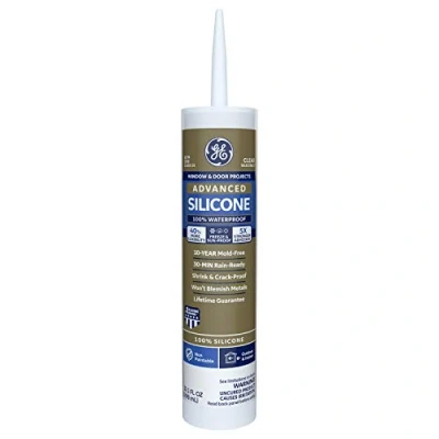 Image of GE Silicone 2+ Window &amp; Door Caulk, 10.1 Oz. Tube, Clear, GE5000