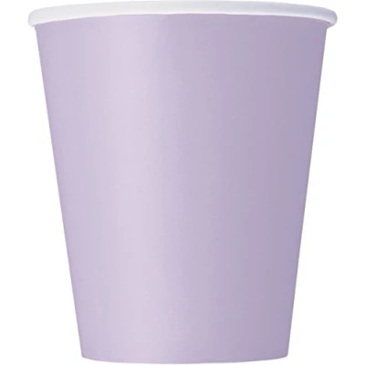 Image of Unique Party 31416 9oz Lavender Paper Cups, Pack of 14