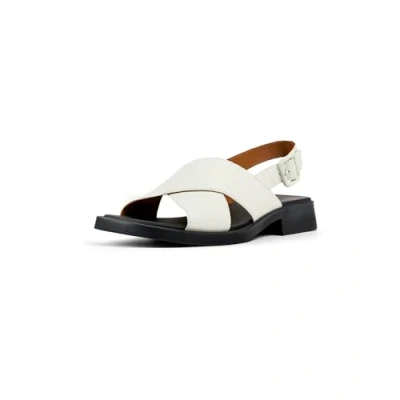 Image of Camper Women&#039;s Dana K201600 X Strap Sandal, White 004, 2 UK