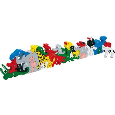 Image of small foot 2841 wooden puzzle &quot;Letters and Numbers&quot;, preschool learning set, from 5 years on