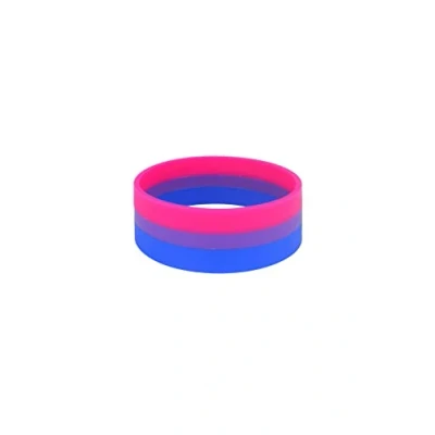 Image of HENBRANDT 1x Bisexual Pride Silicone Festival Bracelet LGBT Accessories LGBTQ Rainbow Bracelets Bi Gay Wristbands