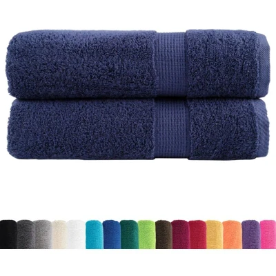 Image of vidaXL Premium Hand Towels SOLUND 2pcs Navy Blue 50x100cm 600gsm