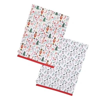 Image of Dexam Nutcracker Recycled Cotton Set of 2 Tea Towels