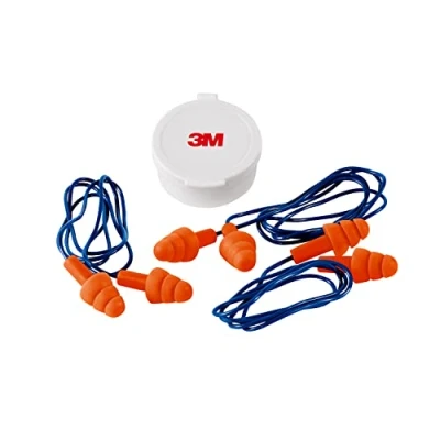 Image of 3M Corded Reusable Earplug, 3 Pair with Case, 90716 80025T
